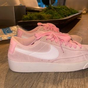 Light pink suede Nike shoes